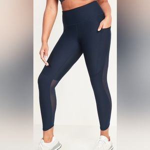 Old Navy Powersoft High Rise Active Leggings Navy size XL Tall